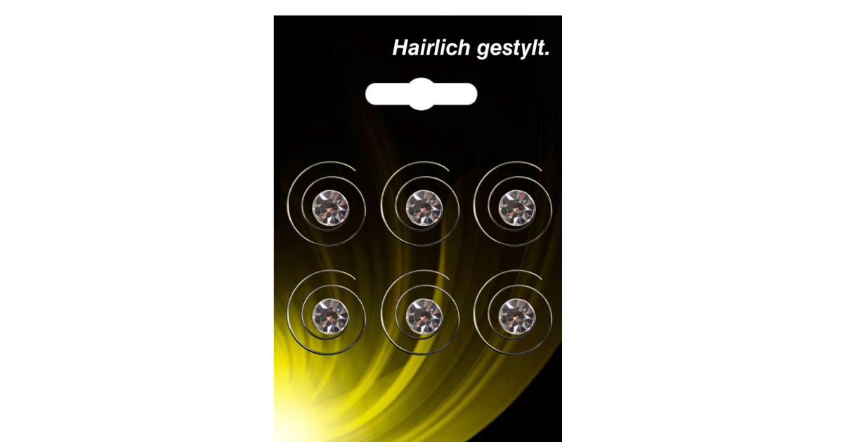 Brautschmuck Curlie Curlies Strass-Spirale, 6er Pack – Haarspangen Für Braut & Fest