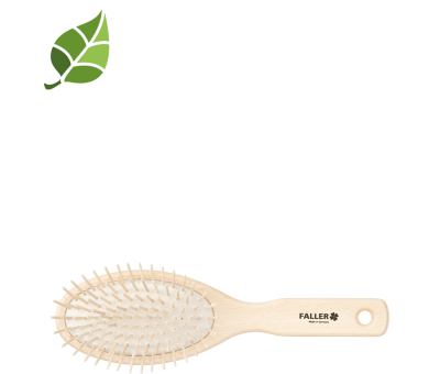 Faller Pneumassagebürste oval, Bürstenkörper und Stifte aus Buchenholz, 9 reihig