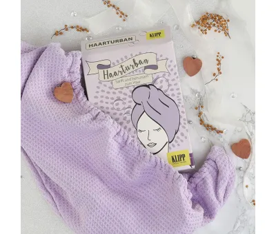 Haarturban digital lavender