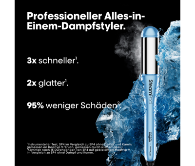 L'Oréal Pro Steampod Dampfglätteisen 4 All-in-One Stylingtool Glacial Utopia Edition inkl. Glättungsserum