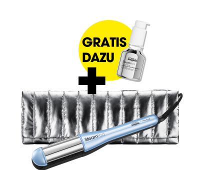 L'Oréal Pro Steampod Dampfglätteisen 4 All-in-One Stylingtool Glacial Utopia Edition inkl. Glättungsserum