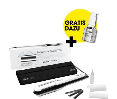 L'Oréal Pro Steampod Dampfglätteisen 4 All-in-One Stylingtool inkl. Glättungsserum