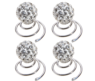 Simili  Curlies rund mit Stein glitzernd