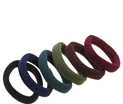 Simili  Zopfgummi 6er Pack Farben sortiert